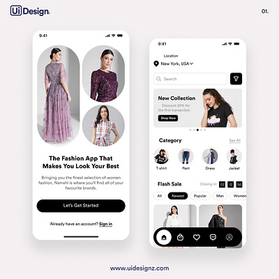 Fashion App Design - UIdesignz app branding dashboard design graphic design illustration logo mobile app design ui ux