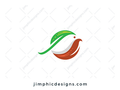 Leafy Bird Logo bird branding design graphic design leaf leaves logo nature vector