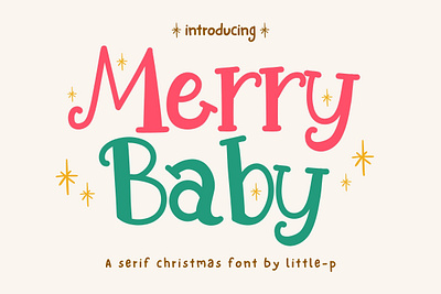 Merry Baby Font font font design