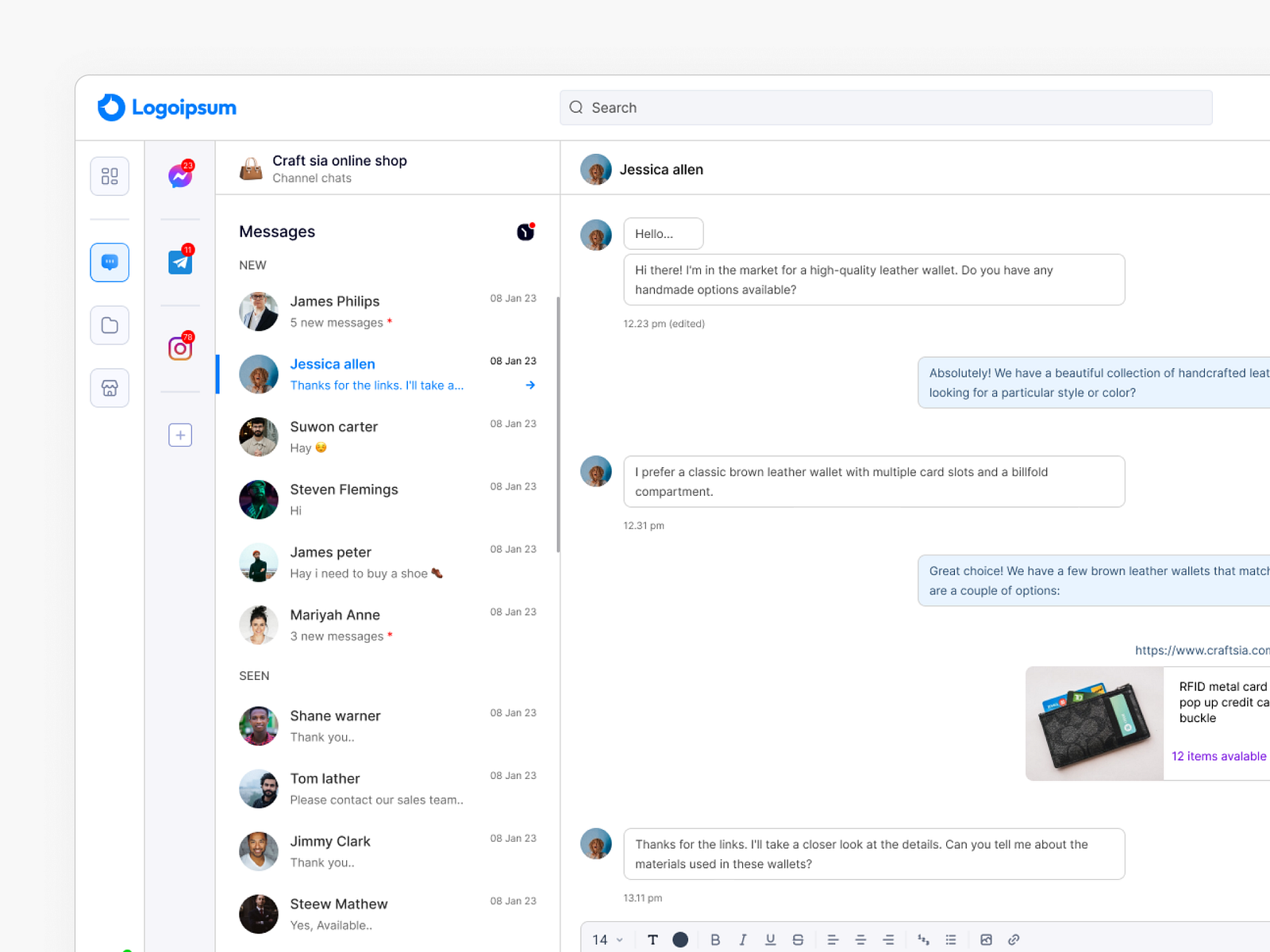 Omnichannel chat dashboard by Sanoj Dilshan on Dribbble