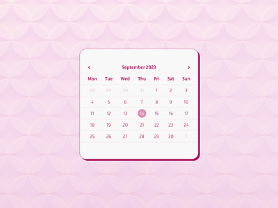Calendar calendar daily ui neubrutalism pink ui ui design