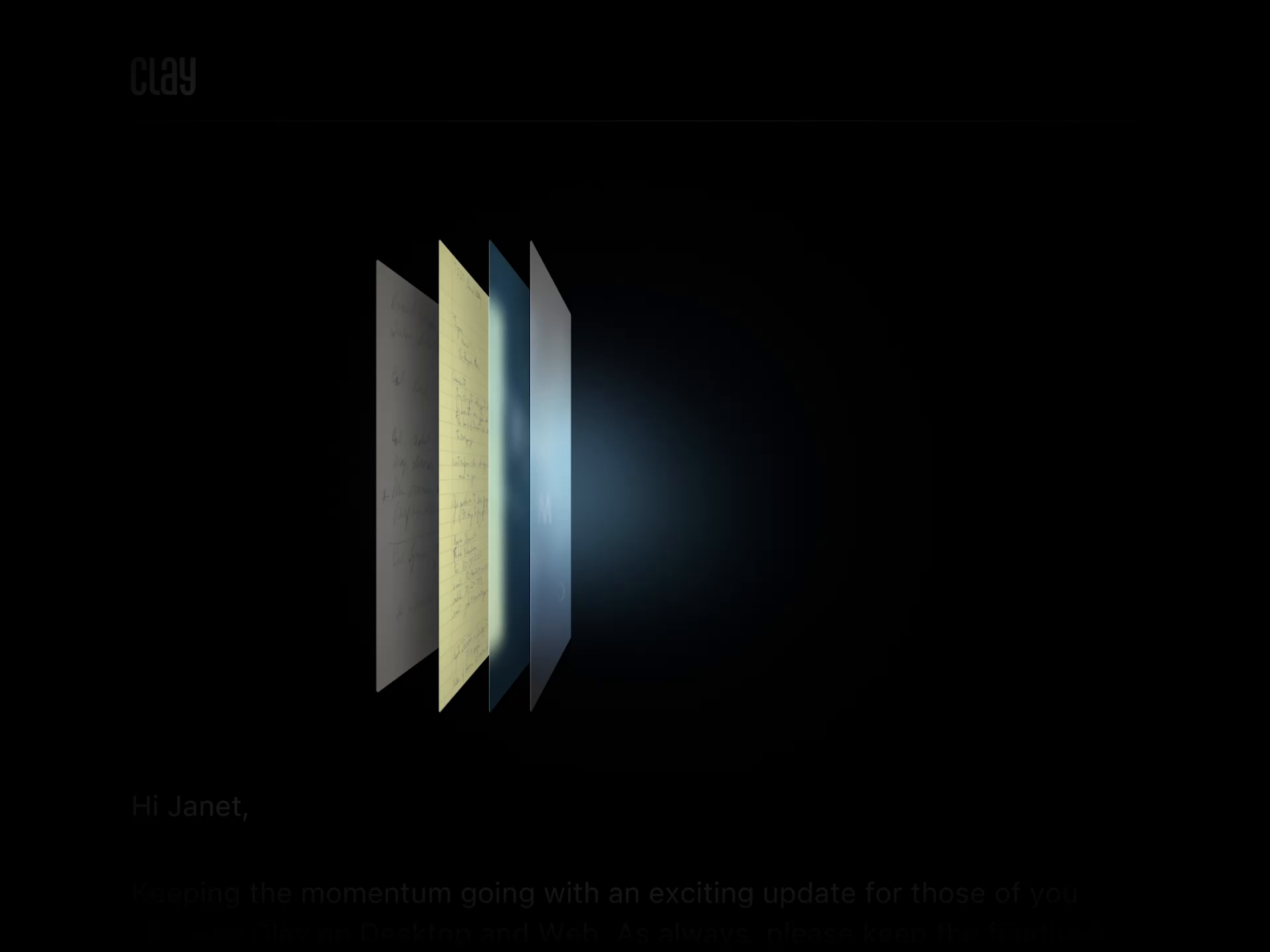 Live Text header visual