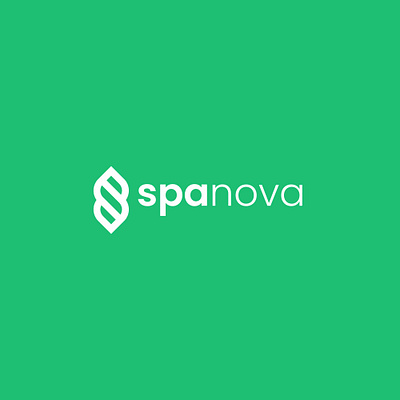 SpaNova creative logo leaf logo minimalist logo modern logo spalogo