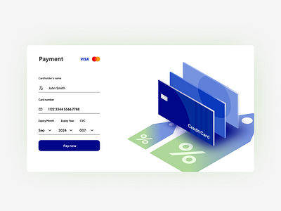 Payment card with illustration corpo illustration credit card dailyui payment card payment checkout