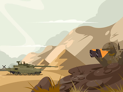 World War 2d 2danimation aftereffects aircraft animate animation atmosphere character dribbble gun illustration motion motion graphics motiondesign motiondesigner scout soldier tank war worldwar