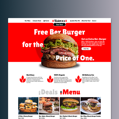 Concept Website and Logo design branding burger business cafe design graphic design illustration logo restaurant typography ui ux vector web