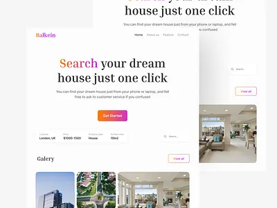 Balkein apartement concept design dream house galery real estate home inspiration landing page london modern property real estate realestateproperty realtor simple trend ui ux web web design