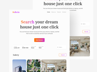 Balkein apartement concept design dream house galery real estate home inspiration landing page london modern property real estate realestateproperty realtor simple trend ui ux web web design