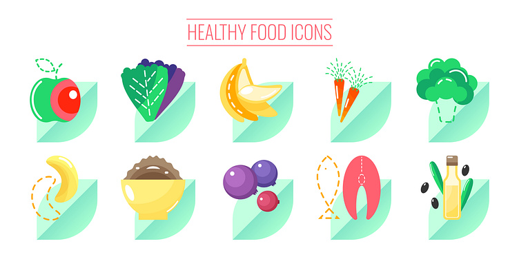 Food icons by Natalia Korsh on Dribbble