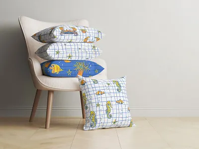 OCEAN - patterns & motifs baby branding children crabs decor design drawing fabric design graphic design illustration kids nursery ocean pattern pattern design sea life seahorse seamless pattern textile design underwater world