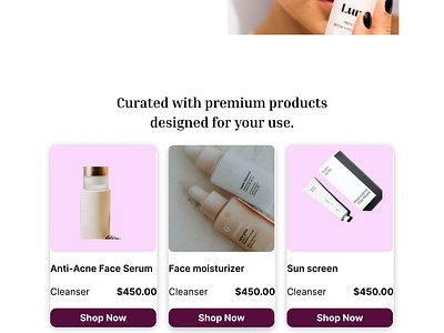 Skincare Website. skincare skincarewebsite ui website