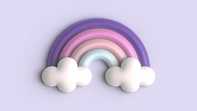 3D Rainbow 3d 3dgraphics art colorful creative graphic design illustrator rainbow visualart
