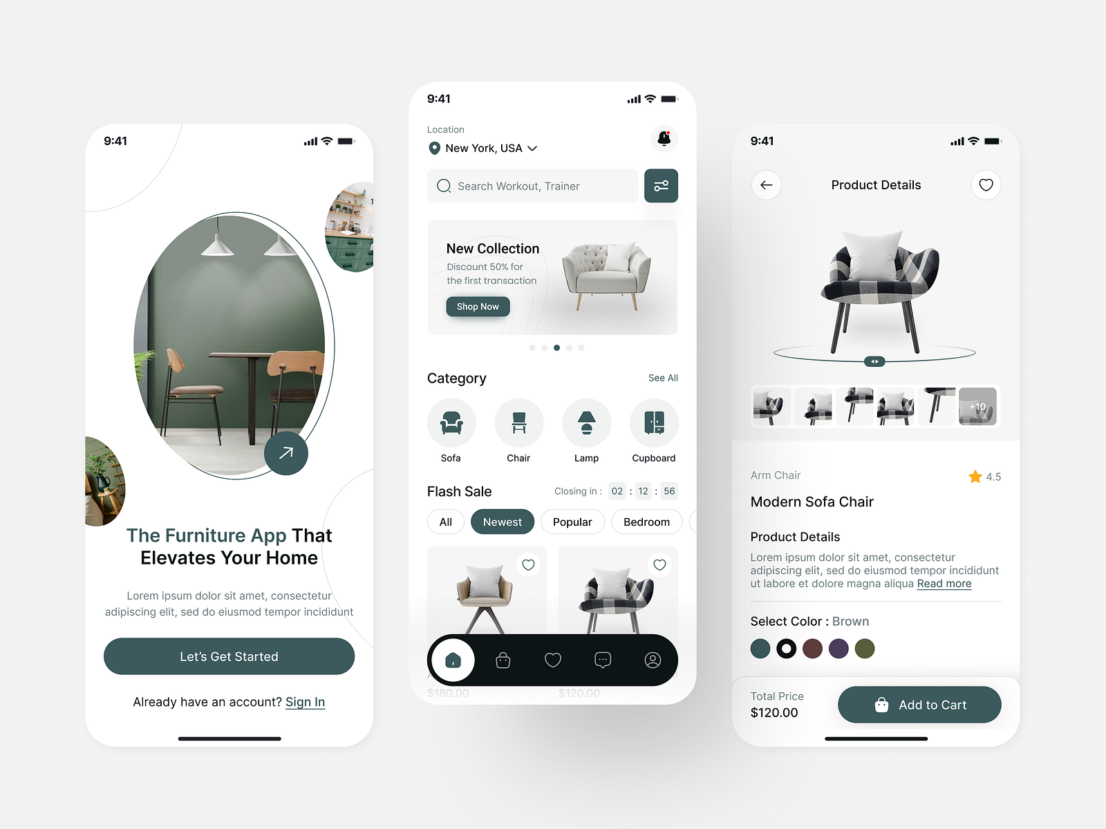 Furniture Store Mobile App IOS Android App UIUX by Insightlancer