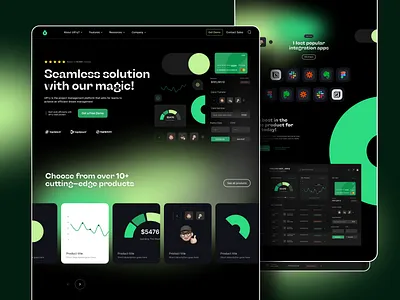 Saas Landing Page [Free Template] free landing page graphic design saas saas template social media templates ui ux website design