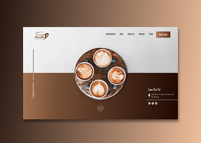 Coffee Landing Page UI 3d animation app branding design graphic design illustration logo motion graphics typography ui ux vector