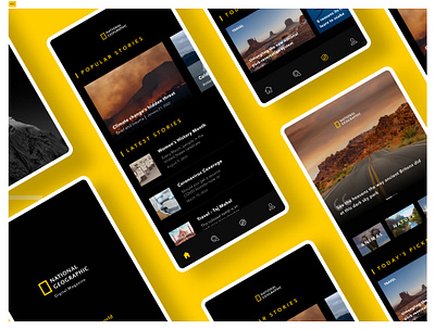 National Geographic Channel - Magazine app app dark dark mode magazine national geography ngc ui ux