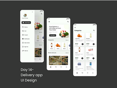 Day 14- Delivery app - UI Design day 14 delivery app ui design