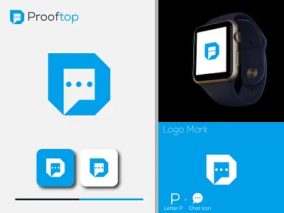 Prooftop-Chatting App Logo app logo chatting app chatting app logo graphic design logo for sale minimalist logo motion graphics simple typography