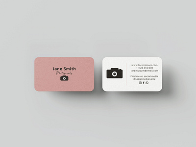 Business card for a Photographer adobeillustrator ai businesscard design graphic design logo typography vector