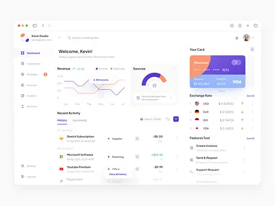 Finance Dashboard app dashboard dekstop design editable finance finance app free freebie product uiux web app