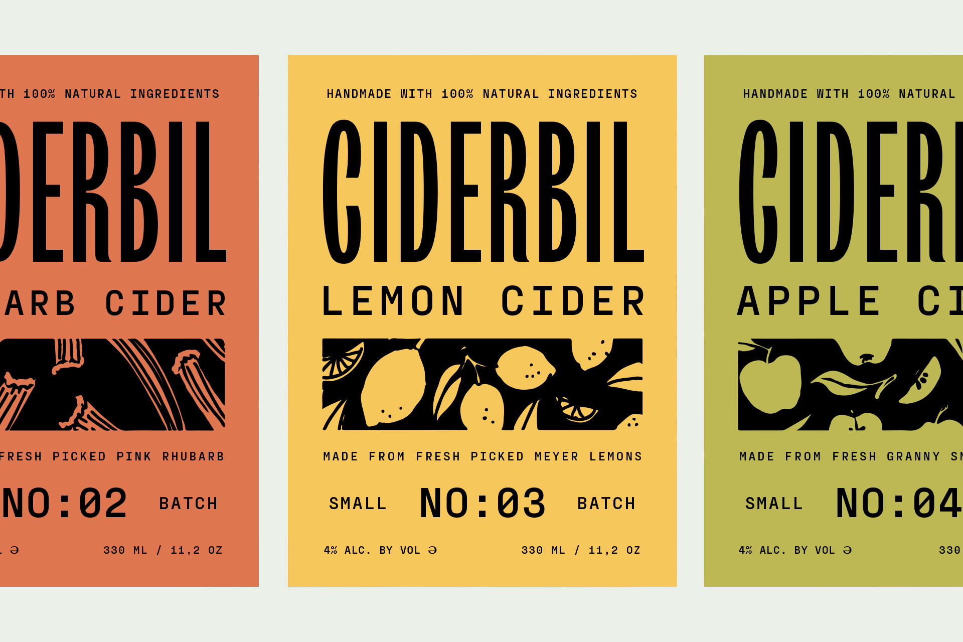 Ciderbil beer branding cider graphic design hand drawn handdrawn illustration logo packaging