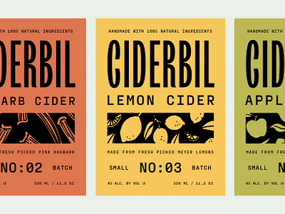 Ciderbil beer branding cider graphic design hand drawn handdrawn illustration logo packaging
