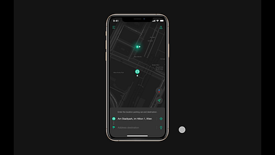 Application for finding drivers. animation mobile app prototype ui ux