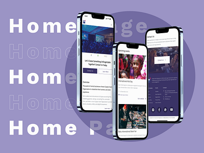 Home page design for event organization company design home page purple ui ux web