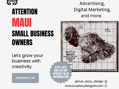 Attention Maui Business Owners advertising branding hawaii illustration marketing maui surf typography ui ux