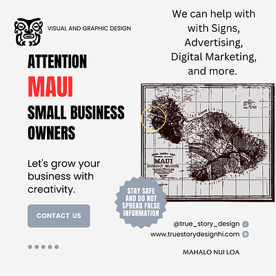 Attention Maui Business Owners advertising branding hawaii illustration marketing maui surf typography ui ux