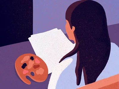 Self Portrait animation bold digital editorial funny gif graphic illustrated illustration illustrator motion procreate texture witty