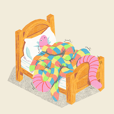 Bed graphic design illustration