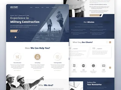 Construction landing page website branding construction creative landingpage logo ui ux