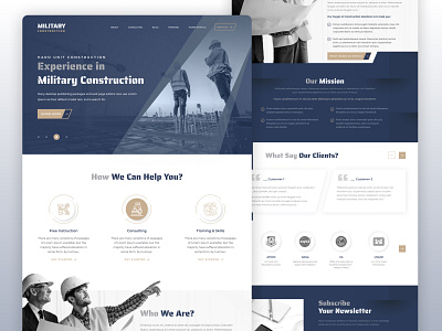 Construction landing page website branding construction creative landingpage logo ui ux