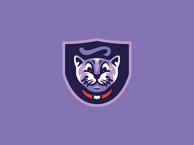 CAT logo- FOR SALE 3d animal branding cat cats design esports face gaming gato graphic design logo mascot minimal purple vector