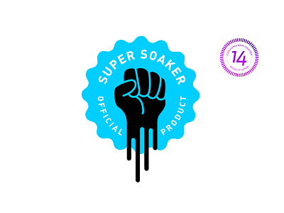 Super Soaker Icon - LogoLounge 14 badge branding design drip fist freelancer hand kids logo official paint power toys winner