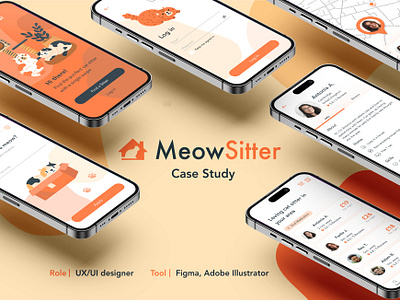 UX / Case Study - Cat Sitter App ui ux