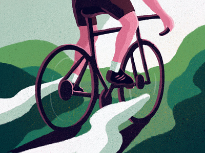 Cycling bike cycling digital editorial graphical illustrated illustration illustrator lifestyle retro sports texture