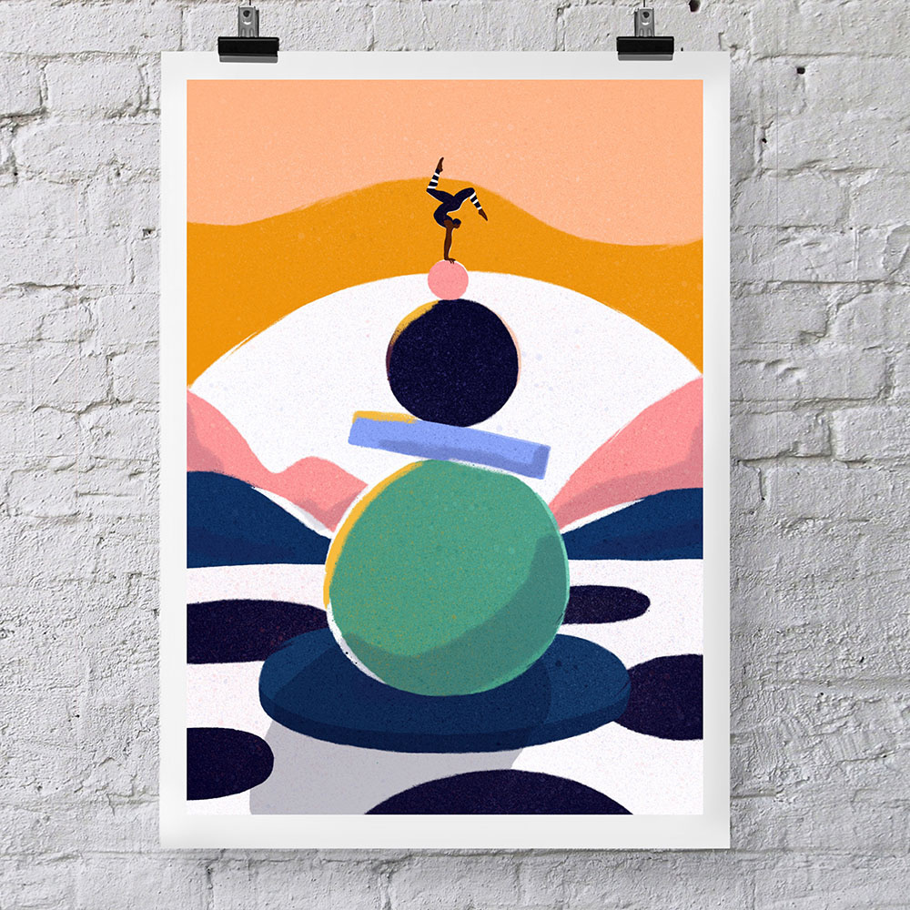 Confidence abstract acrobat bold colourful digital editorial eye graphical illustrated illustration illustrator pattern procreate shapes texture