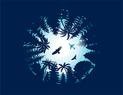 HAWK FOREST animation art bird branding design di digital design eagle forest graphic design hawk illustration logo plane vector