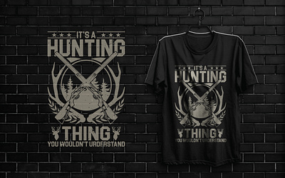 hunting - typography design for t- shirt deer hunting design graphic design hiking hunting mountain t shirt t shirt design typography vector vector art vector design