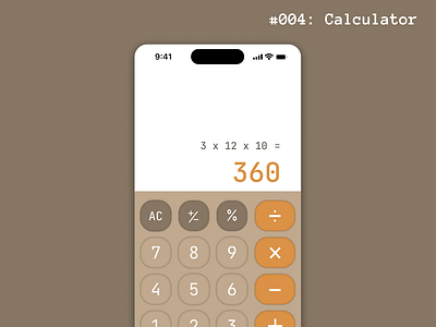 Calculator | Daily UI Challenge #004 004 app appui calculator calculatorui clean dailyui dailyui004 dailyuichallenge design figma figmadesign figmauidesign minimal ui uidesign ux uxdesign