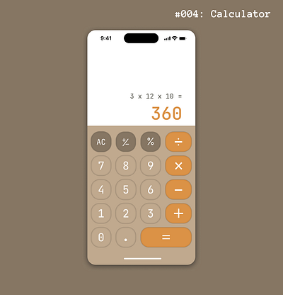 Calculator | Daily UI Challenge #004 004 app appui calculator calculatorui clean dailyui dailyui004 dailyuichallenge design figma figmadesign figmauidesign minimal ui uidesign ux uxdesign
