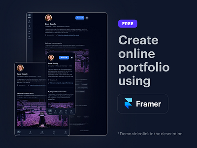 Framer portfolio template framer portfolio template portfolio website