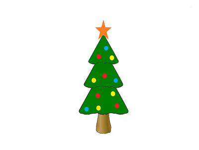 christmas tree colorful digital art holiday illustration tree xmas