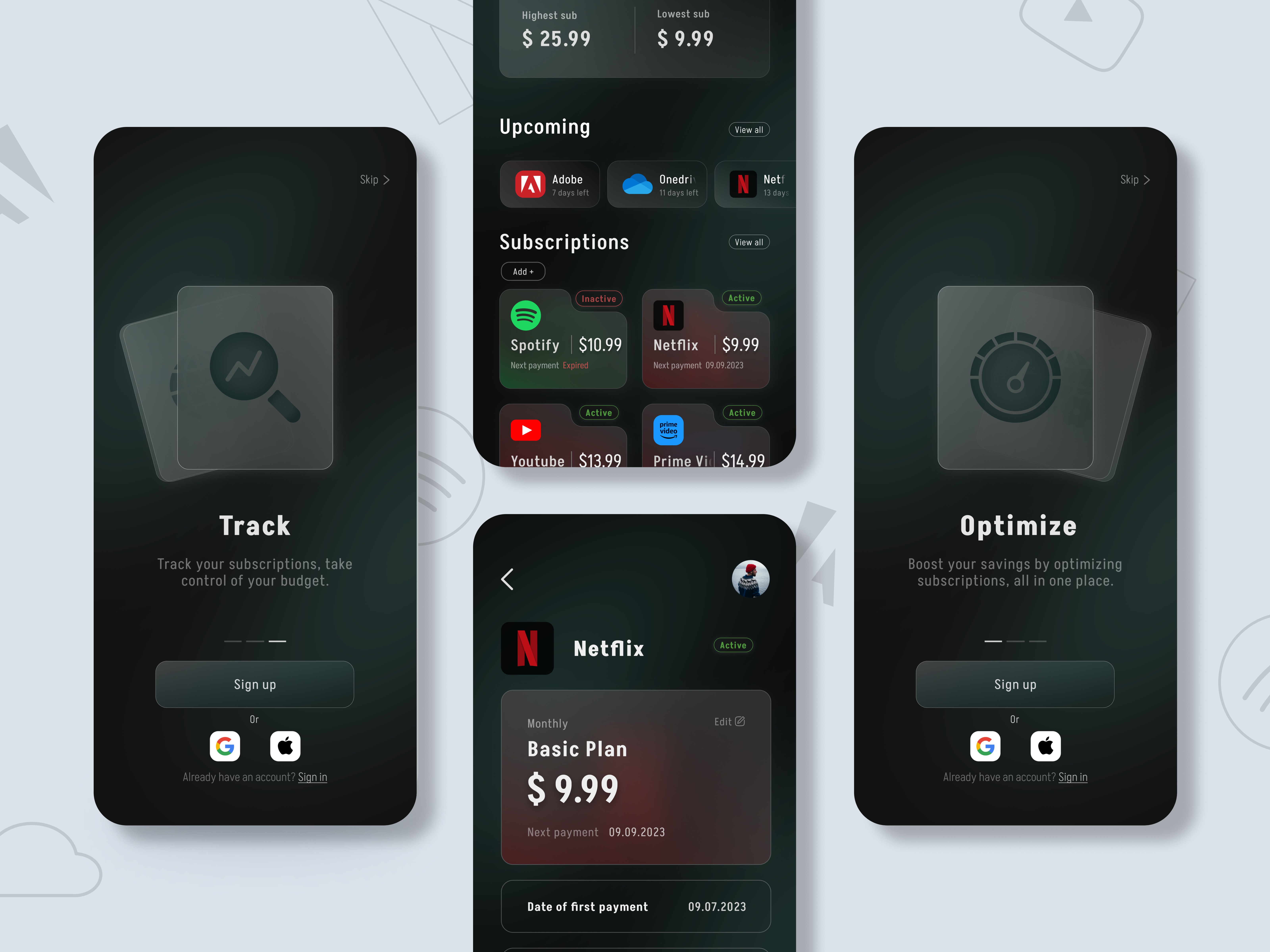Subscription tracker App: Streamlined Control - Intuitive by Aswin Das ...