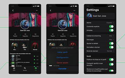 Diseño de perfil - Spotify