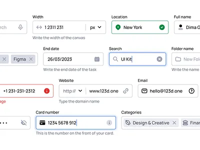 Text Inputs 123done clean design design kit figma form icon icon set iconography icons input minimalism text text field text input ui ui design ui kit