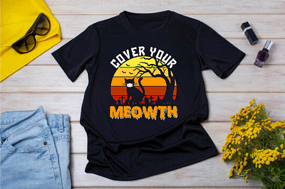 cover your meowth Halloween t shirt design halloween 2023
