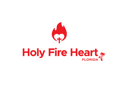 Holy Fire Heart brand design brand identity church crux design fire florida heart holy logo logo design red